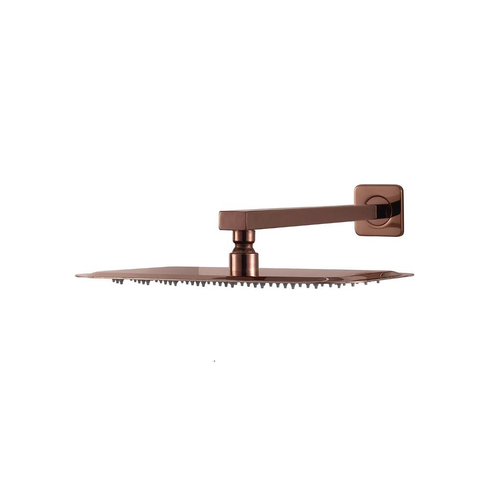 Ducha Chuveiro Retangular Inox 28x18cm São Luís Pingoo.casa - Dourado Rose - 1