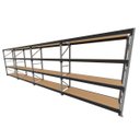 Ver imagem 1 de Mini Porta Pallet 200 Kg por Nivel Inicial +3 Continuação com 4 Niveis Preto com Mdf Cru
