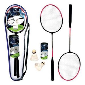 Kit Badminton com 2 Raquetes e 2 Petecas
