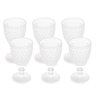 Cj 6 Taças Vidro P/Água Bico de Abacaxi Transparente 325ml Lyor - 1