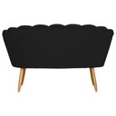 Ver imagem 3 de Namoradeira Sofá Pétala 2 lugares Suede Preto  Visalar Móveis
