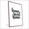 Quadro Home Sweet Home Canvas com Vidro Tamanho/moldura 60x40 Baixa Cor Madeira - 1