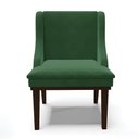 Ver imagem 3 de Cadeira de Jantar Liz Veludo Verde Base Fixa Madeira Tabaco - D'Ross