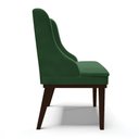 Ver imagem 4 de Cadeira de Jantar Liz Veludo Verde Base Fixa Madeira Tabaco - D'Ross
