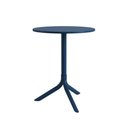 Ver imagem 2 de Mesa Livy Aurah Redonda Tampo em Polipropileno Estrutura em Alumínio Azul Petróleo Plaxmetal 60cm