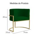 Ver imagem 7 de Poltrona Decorativa Luana Requinte Suede Cores - DS Estofados - Verde