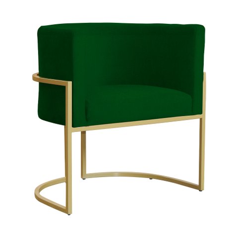 Poltrona Decorativa Luana Requinte Suede Cores - DS Estofados - Verde