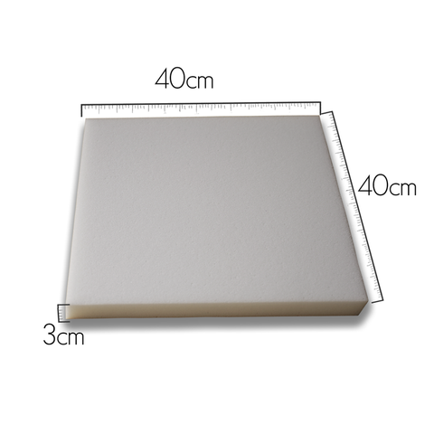 Kit de Espumas P/ Assento Cadeiras 40x40x3cm D28 - 8 Unid.:branco
