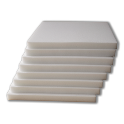 Kit de Espumas P/ Assento Cadeiras 40x40x3cm D28 - 8 Unid.:branco - 2