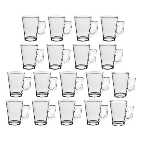 Jogo 12 Canecas de Vidro Casual 185ml Class Home