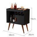 Ver imagem 4 de Buffet Aparador Paris Sala Retro 1 Porta Cantinho do Cafe - Preto