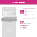 Ver imagem 2 de Kit 2 Pillow, Capa e Protetor de Colchão Casa Dona 400 Fios Percal Hipoalérgico Super Macio Mais 2 T