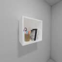 Ver imagem 1 de Nicho Branco de Parede em MDF – Simples, Elegante e Funcional