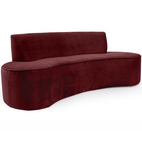 Sofá 3 Lugares 210cm Mônaco Veludo Marsala - Nexta Casa