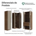 Ver imagem 4 de Guarda-Roupa Modulado de Canto 310 cm 5 Portas com Espelhos 2 Gavetas Rustic/Crema Neo Madesa 04