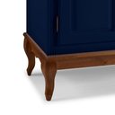 Ver imagem 2 de Rack para Sala com Pés Luis Xv 2 Portas 1 Gaveta e Nicho 60811m Hannover-azul Petróleo/imbuia Glazer