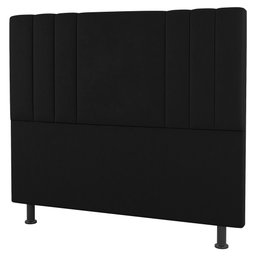 Cabeceira Cama Box Casal Grace 140cm Suede Preto - Desk Design - 1