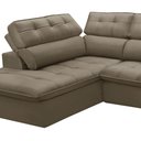 Ver imagem 6 de Sofá 4 Lugares Retrátil Reclinável Chaise Esquerdo 288cm Solin F04 Veludo Amêndoa - Lyam Decor