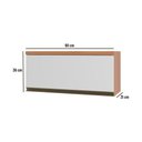 Ver imagem 2 de Armário de Cozinha Aéreo com 1 Porta Basculante 80cm Multimóveis Cr20393 Freijó/branco