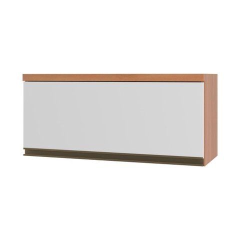 Armário de Cozinha Aéreo com 1 Porta Basculante 80cm Multimóveis Cr20393 Freijó/branco