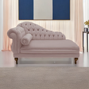 Ver imagem 2 de Recamier Divã Namoradeira Larissa 185cm Esquerdo de Quem Senta Suede Rose - Incasa Decor