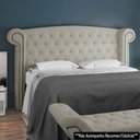 Ver imagem 2 de Cabeceira Cama Box Casal 140cm Provença e Recamier Veneto P02 Bouclé Cru - Mpozenato