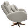 Poltrona de Amamentação Base Giratória e Balanço em Madeira Angra Veludo - Sofa Store:veludo Bege Ma - 4