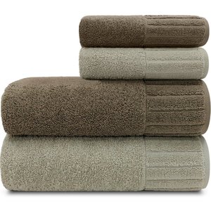 Toalha de Banhão + Rosto 100 Algodão Jogo de 4 Peças Camesa - Emcompre