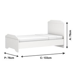 Berço Americano Mini Cama e Cômoda Mel Flat Branco Brilho - Carolina - 6