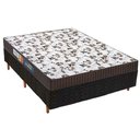 Ver imagem 1 de Cama Box Casal: Colchão Espuma Polar D33 Pérola + Base CRC Fantasy Black(138x188)