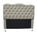 Ver imagem 1 de Cabeceira Super King 198 Cm para Cama Box Casal Agnes - Suede - Sv Decor:bege