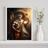 Quadro Decorativo Apolo- Deus da Música 45x34cm - com Vidro:madeira Preta - 2
