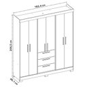 Ver imagem 6 de Guarda-roupa Nt 6030 Freijo - Notavel