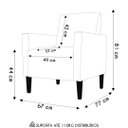Ver imagem 4 de Poltrona Decorativa Gabi Fixa Corino - Phoenix - Branco