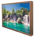 Ver imagem 3 de Quadro Decorativo Caixa Cachoeira Tacolado Moldura Caixa Alta 4,5cm Branca sem Vidro 30 X 40cm