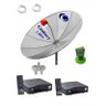 Kit Completo Antena Parabólica Century 1,5M 2 Receptor Nano - 1