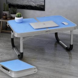 Mesa Notebook Dobravel Portatil de Aluminio Vira Maleta Suporte Estudo Cama Sofa Camping - 4