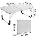 Ver imagem 5 de Mesa Notebook Dobravel Portatil de Aluminio Vira Maleta Suporte Estudo Cama Sofa Camping