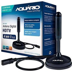 Antena Digital para Tv Dtv-100 Vhf Uhf Fm e Hdtv - Aquário - 1