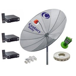 Kit Antena Parabólica Century Multiponto com 03 Receptores - 1
