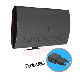 Antena Tv Digital Interna Amplificada Hdtv Vhf Uhf Full Hd Amphibions PROHD-2000A Proeletronic Bivol - 6