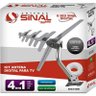 Kit Antena Digital Externa 4 em 1 Vhf, Fm, Uhf - Hdtv + Cabo Coaxial 20m - 2