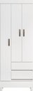 Ver imagem 5 de Guarda Roupas Fit 3.2 Santos Andira -3 Portas 2 Gavetas 191x 69 Cm:branco
