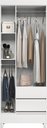 Ver imagem 2 de Guarda Roupas Fit 3.2 Santos Andira -3 Portas 2 Gavetas 191x 69 Cm:branco
