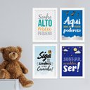 Ver imagem 1 de Quadros para Quarto Frases Infantis 22x32cm Moldura Branca