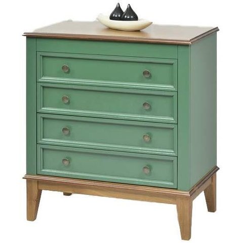 Comoda Luna 4 Gavetas Verde 83cm - 58741