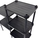Ver imagem 3 de Estante de Plástico Modular Multiuso 5 Prateleiras 2 Torres Preta Montável 65 Kg Qualyplas 5 PRATELE