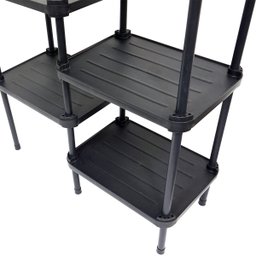 Estante de Plástico Modular Multiuso 5 Prateleiras 2 Torres Preta Montável 65 Kg Qualyplas 5 PRATELE - 4