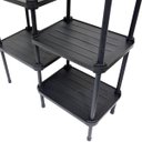 Ver imagem 4 de Estante de Plástico Modular Multiuso 5 Prateleiras 2 Torres Preta Montável 65 Kg Qualyplas 5 PRATELE