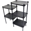 Ver imagem 2 de Estante de Plástico Modular Multiuso 5 Prateleiras 2 Torres Preta Montável 65 Kg Qualyplas 5 PRATELE